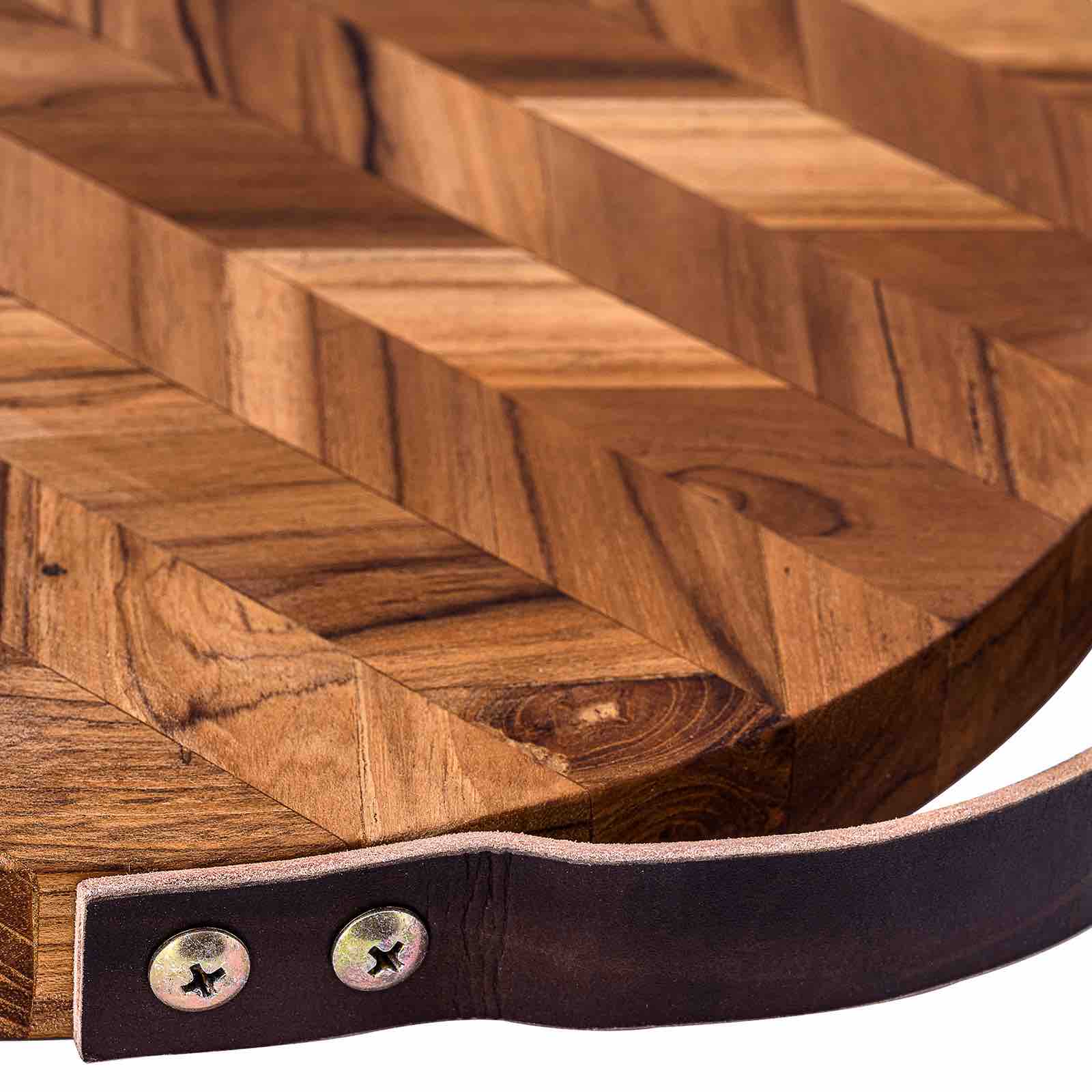 Herringbone Pattern Wooden Chopping Board-3