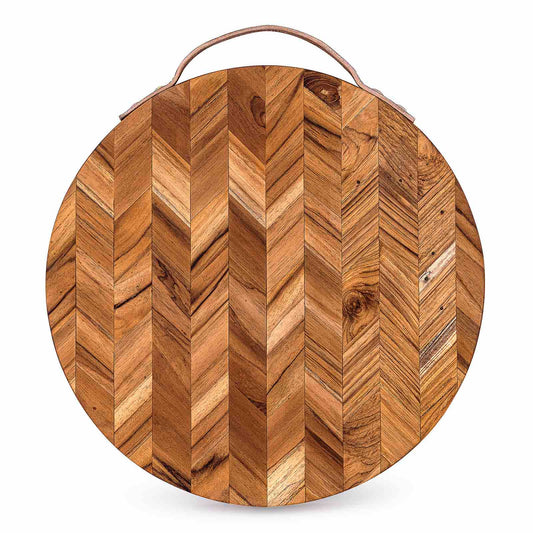 Herringbone Pattern Wooden Chopping Board-0