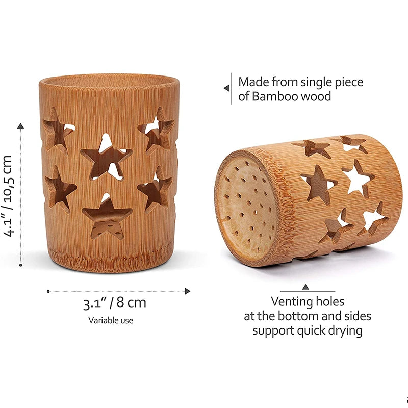 Bamboe tandenborstel houder - bij Leafly Living