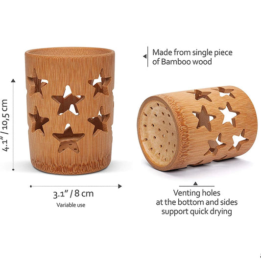 Bamboe tandenborstel houder - bij Leafly Living