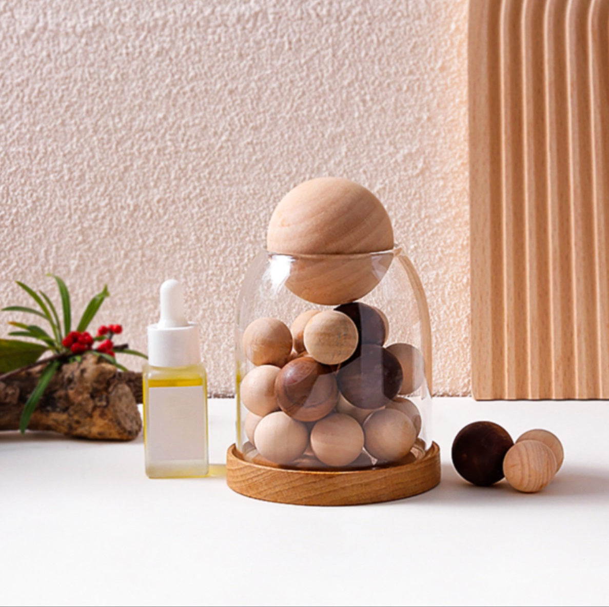 Pearl Wood Essential Oil Diffuser | Natural Wood | No Plastics Stylish Home Decor-0