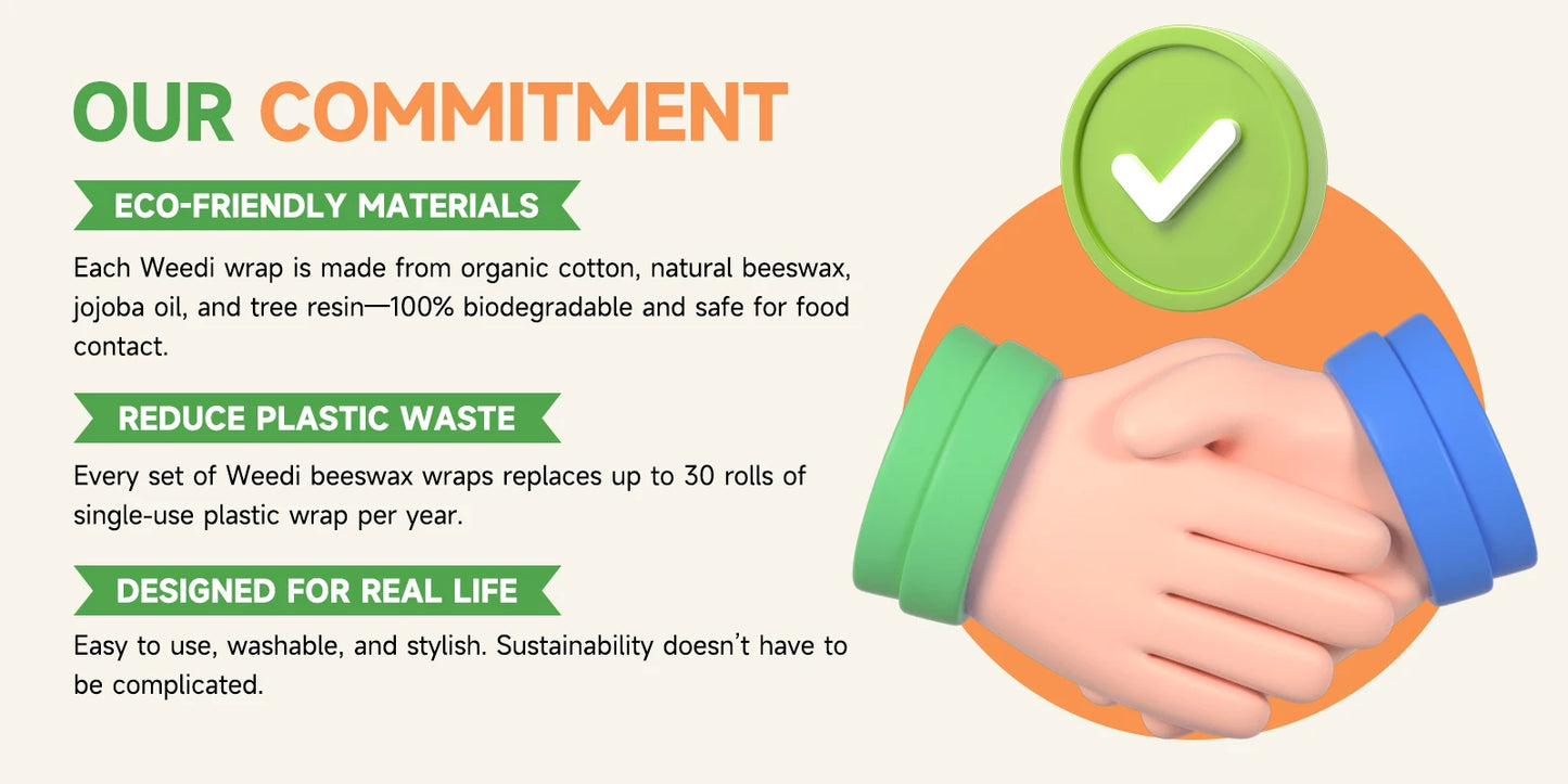 Bijenwasdoeken (Set van 3) - Weedi bij Leafly Living